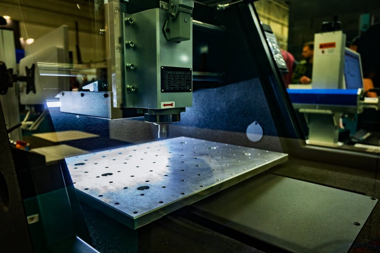CNC milling machine metalwork