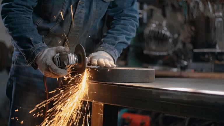 Metal grinding and finishing process